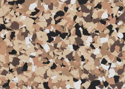 Sandstone color epoxy flake blend for garage floor coatings