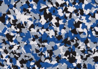 Orbit color epoxy flake blend for garage floor coatings