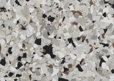 Coyote color epoxy flake blend for garage floor coatings